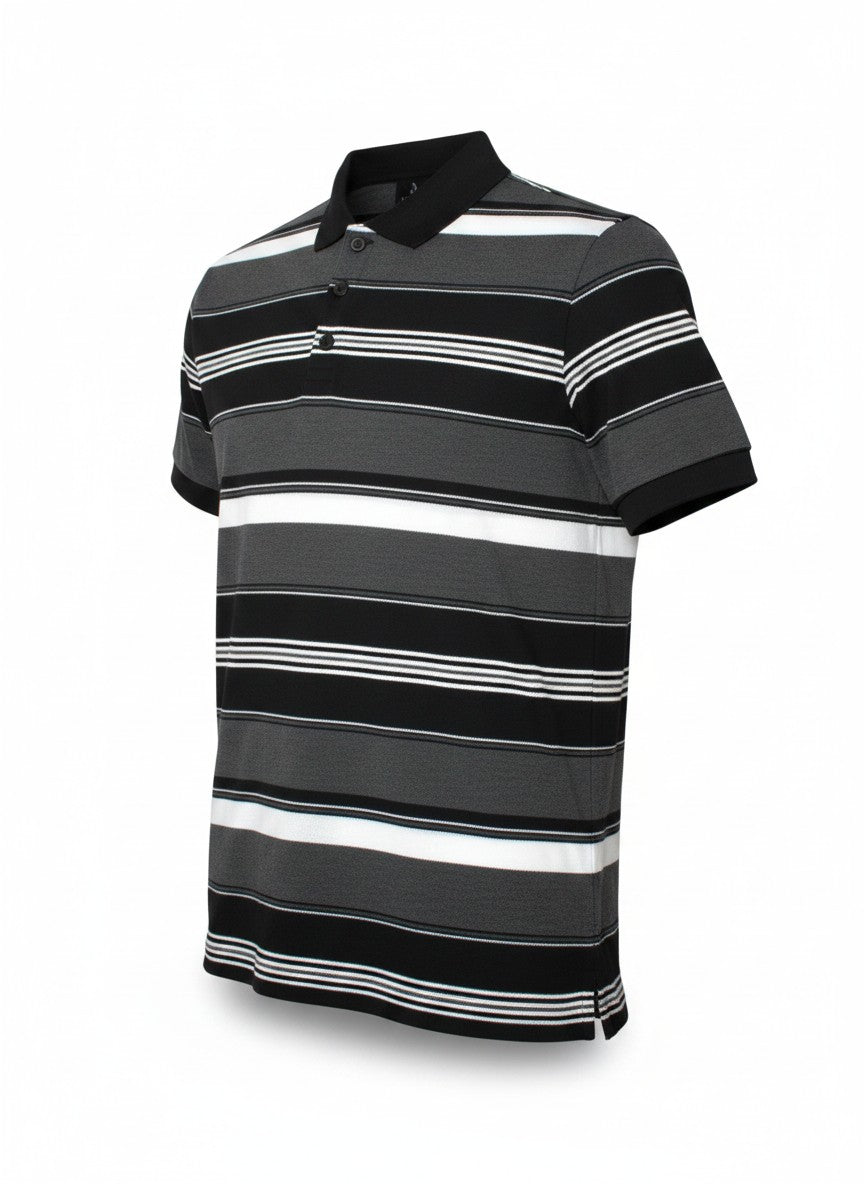 Triveni Striped Short Sleeve Polo