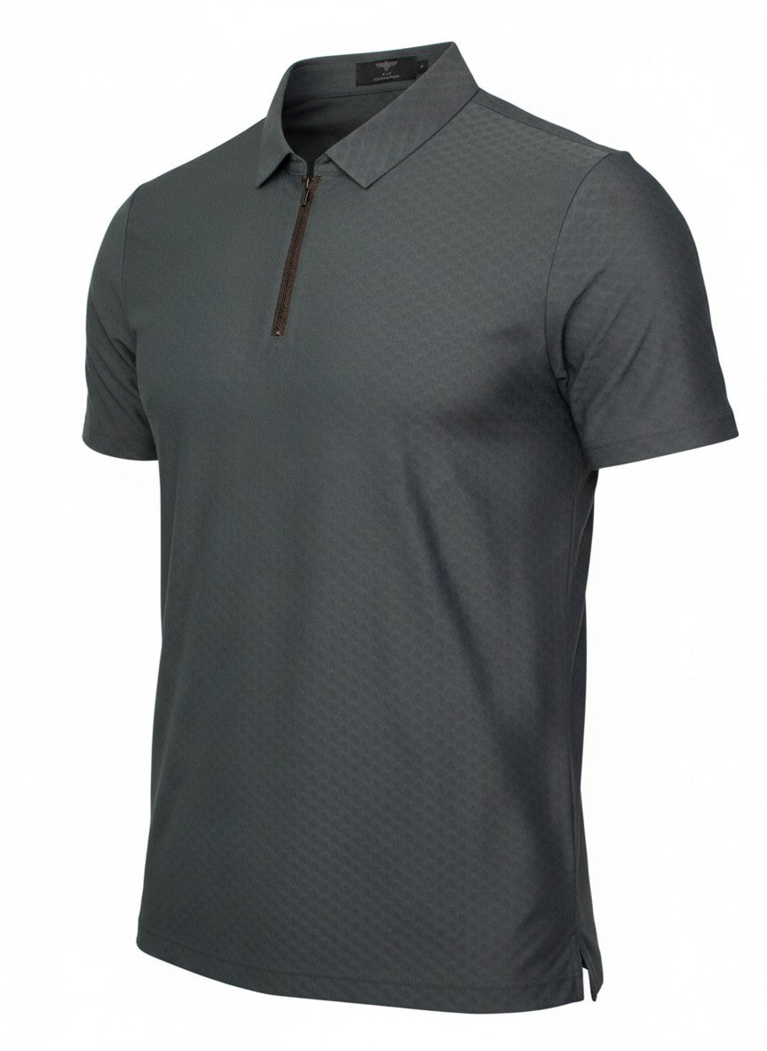 VIP Collection Textured Quarter Zip Polo