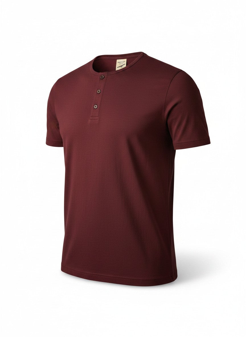 Hawk's Bay Henley Short Sleeve Tee