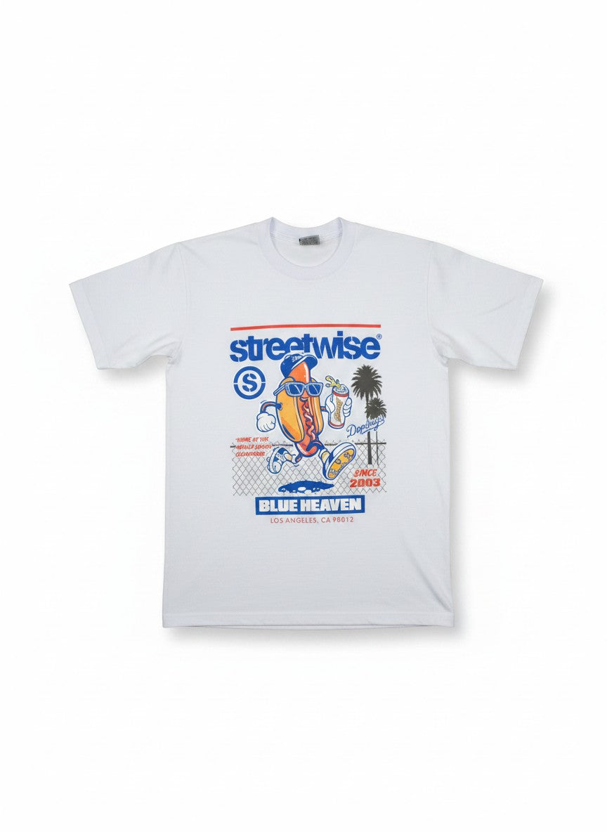 Streetwise "Blue Heaven" LA Hot Dog Graphic Tee