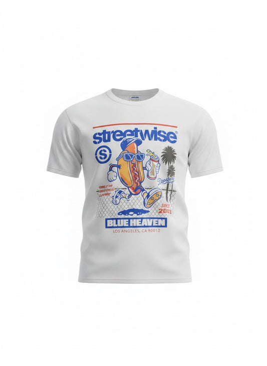 Streetwise "Blue Heaven" LA Hot Dog Graphic Tee