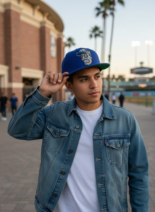 LA Dodgers New Era 9Fifty Sugar Skull Royal Blue Snapback