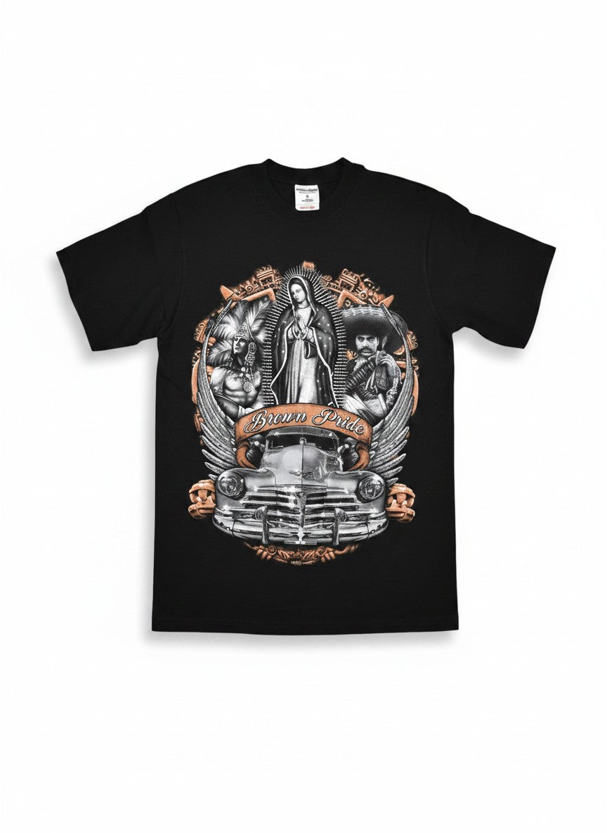 Brown Pride Chicano Art Graphic Tee
