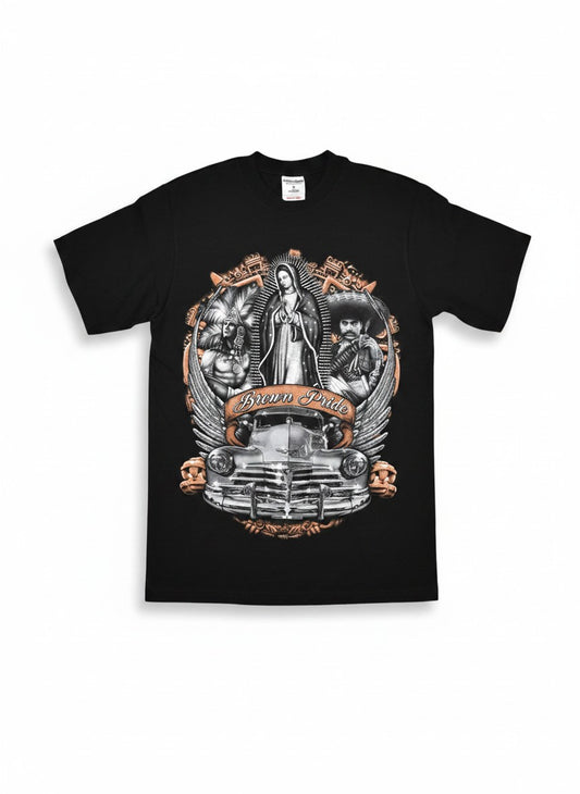 Brown Pride Chicano Art Graphic Tee