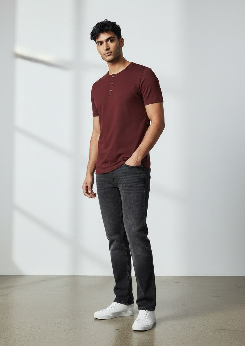 Hawk's Bay Henley Short Sleeve Tee